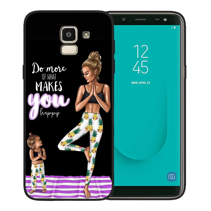 12 Чехол для телефона Samsung Galaxy S10, чехол s8, S7, S9, J7, J4, J6, J8 Plus, Note 8, 9, коричневый цвет, мама, ребенок, мышь, супер мама, девочка, Etui, чехол - Цвет: 12