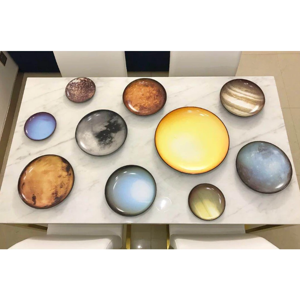 Universe Planet керамический, для завтрака небесная тарелка для тела говядины блюдо для десерта блюдо для фруктов блюдо для закусок простая Оригинальная тарелка