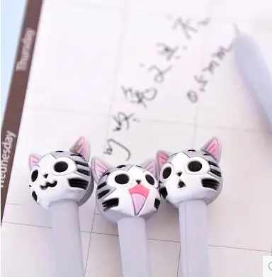 10pcs Cheese cat Modelling gel pen Cartoon stationery Blue rabbit 18cm long free shipping | Канцтовары для офиса и дома