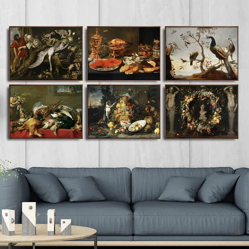 Home Decoration Print Canvas Art Wall Pictures Poster Printings Paintings Belgian Frans Snyders Still Life | Дом и сад