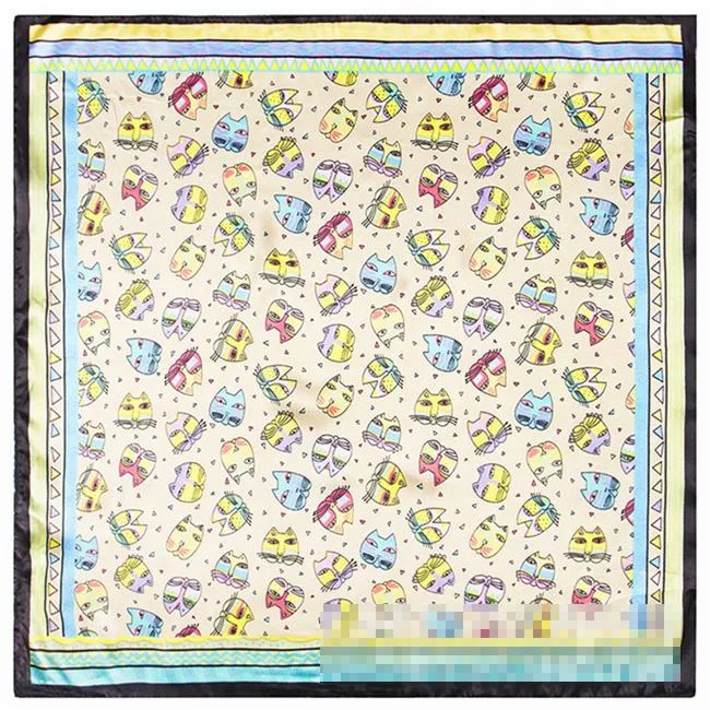 Новое поступление 60*60 см европейский бренд стиль женский Шелковый квадратный