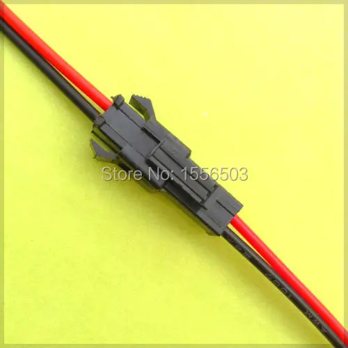 50 Pairs/lot Terminals Connector 2pin Cable 10cm JST Red Black Wire Male Female Plug Led SMP Electronic | Обустройство дома
