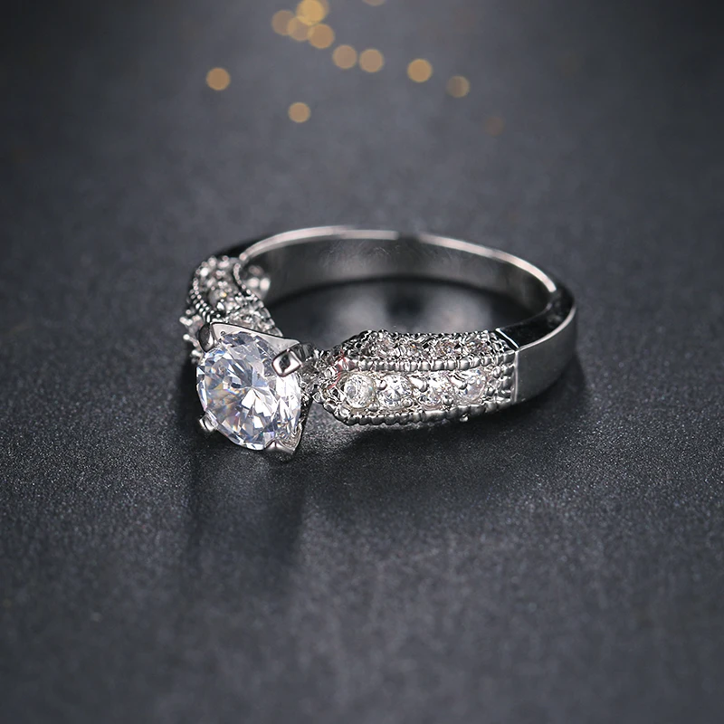 Be8 Brand Clear Beauty CZ Four Claws Inserted Wedding Ring Fashion Shiny Crystal Jewelry For Women Party Show Meaning Gift R-066 | Украшения