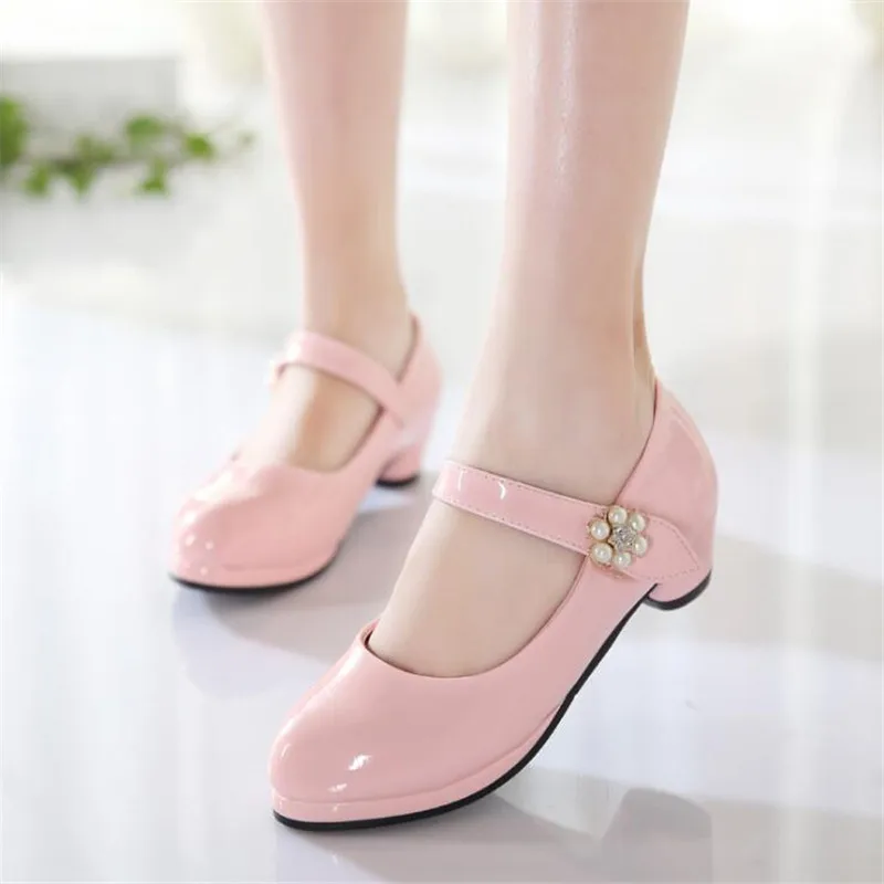 

Princess Girls High Heels Kids Shoes For Girls Dress Shoes Little High Heel Spring Autumn Party Wedding Shoes Children Sandal