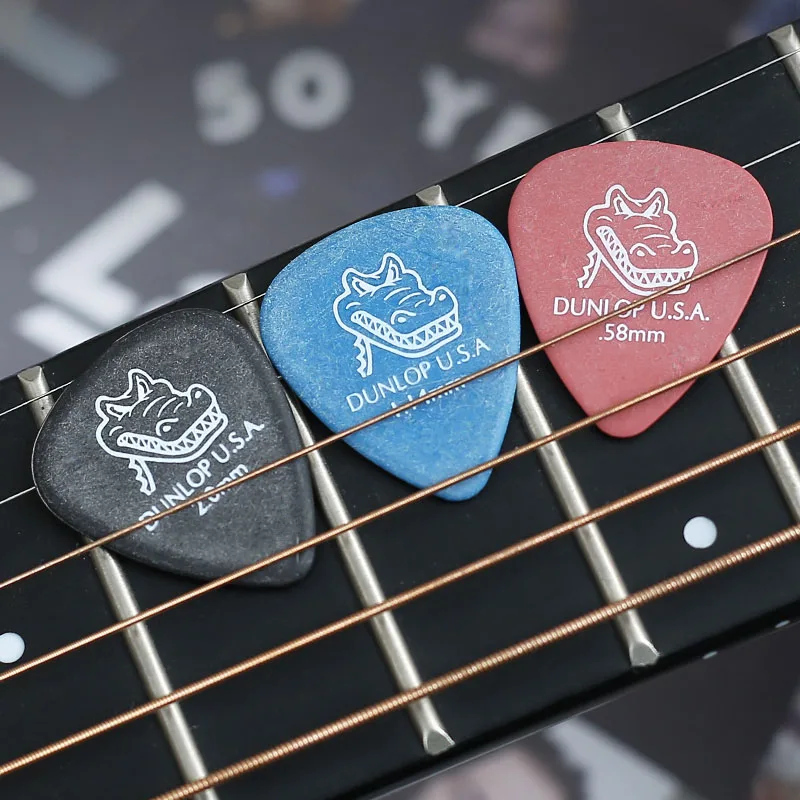 6 шт. Dunlop Gator Grip медиатор для гитары винтажные аксессуары для гитары s 0,58/0,71/0,96/1,14/1,50/2 мм