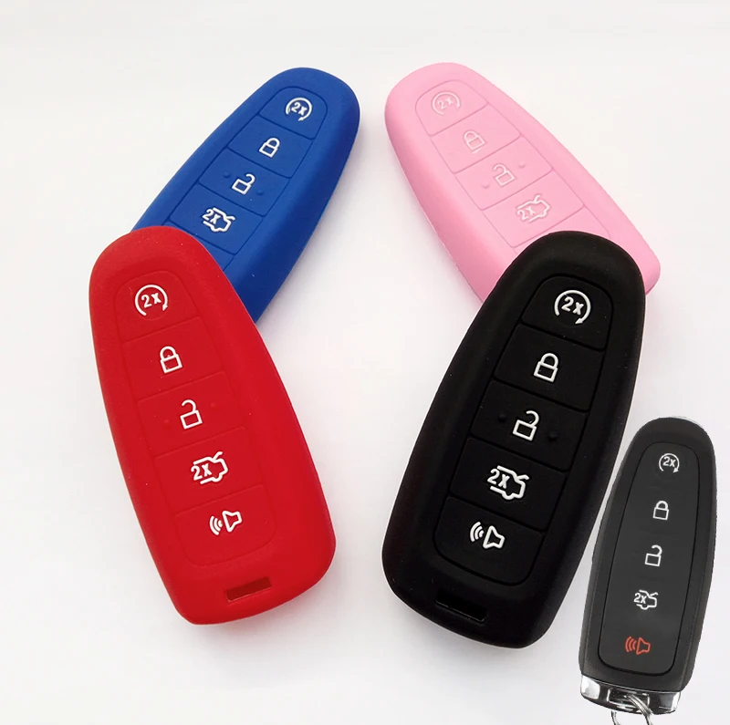 5 Кнопка Силиконовый Автомобильный Дистанционный ключ дистанционного FOB чехол