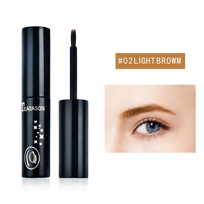 LIGHT BROWN TEAYASON Перманентный гель для бровей черный кофе серый Отшелушивающий тени для бровей Гель для бровей водонепроницаемый стойкий высокопигментированный макияж tslm1 - Цвет: LIGHT BROWN