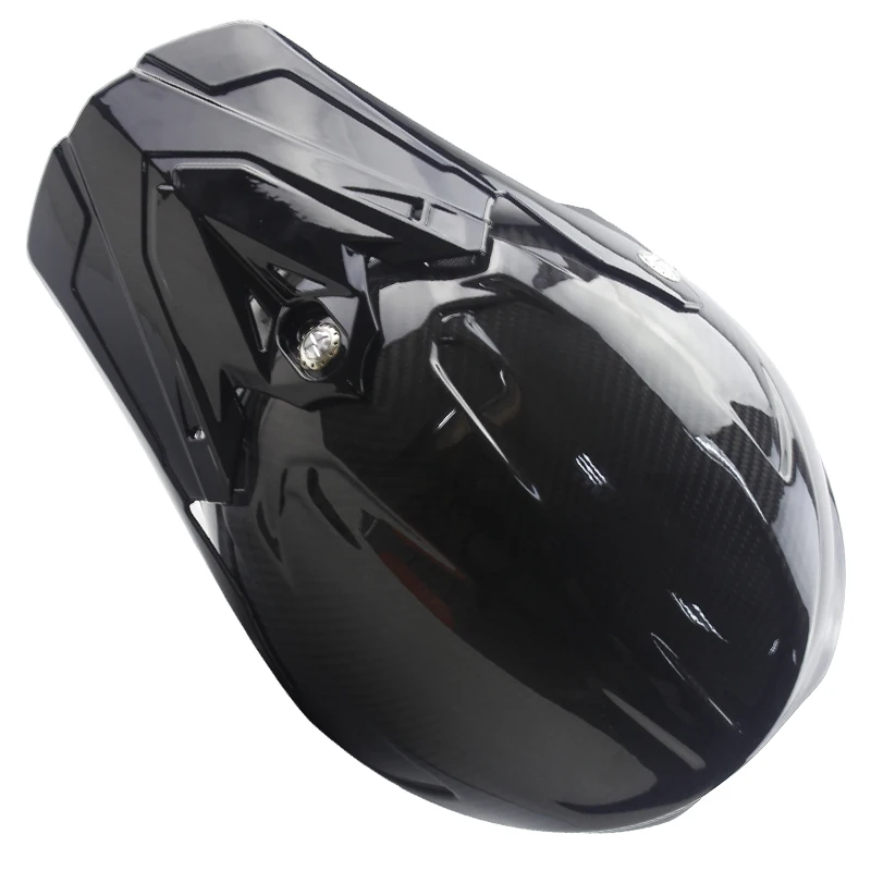 Новый Дизайн черный carbonfiber Мотокросс Off Road шлем с бесплатной очки дети Dirtbike