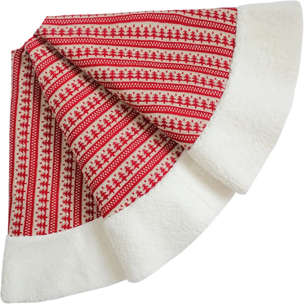 Очень большая 50 дюймовая вязаная красная юбка на рождественскую елку|skirt girl|skirt