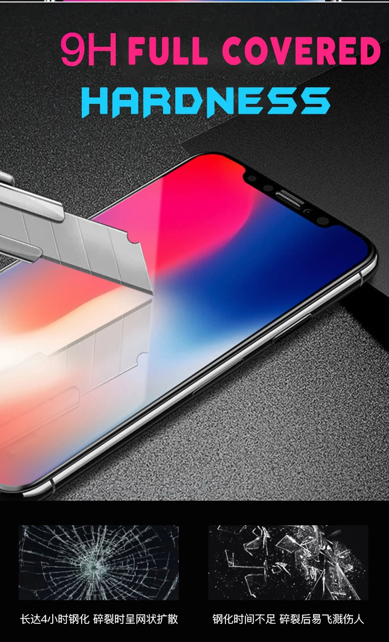 0,23 мм 9H 5D полное покрытие закаленное стекло для iPhone 11 Pro Max XS Max XR X 10 8 7 6 6s Plus стекло защитная пленка