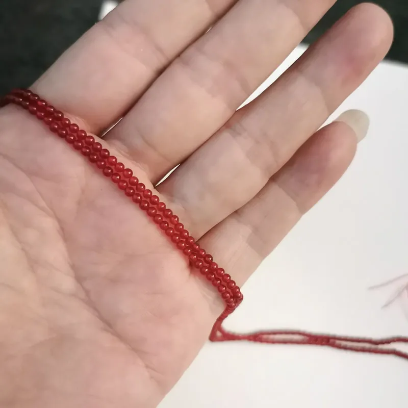 Red agate Натуральный камень кварц Лазурит гранатовый Кристалл Агаты круглые свободные бусины 2 мм 3 мм для самостоятельного изготовления ювелирных изделий браслет аксессуары - Цвет: Red agate