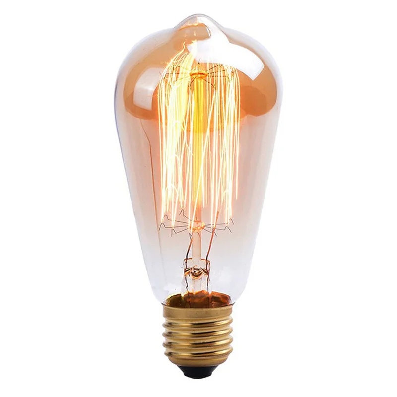 

St64 Vintage Edison Bulb LED E27 Incandescent Bulb 220v Holiday Lights 40w 60w Filament Lamp Lampada for Home Decor Light Bulbs