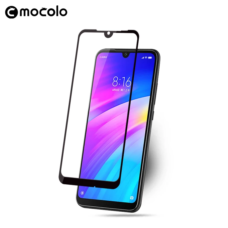 Защитная пленка для экрана Xiaomi Redmi 7 Mocolo полное покрытие клейкая 9H из закаленного