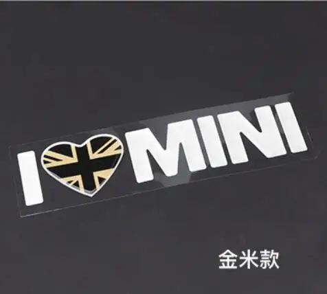 Металл я люблю мини-Наклейка эмблемы-наклейки для Mini Cooper Countryman Clubman F55 F56 R55 R56 R60 F60