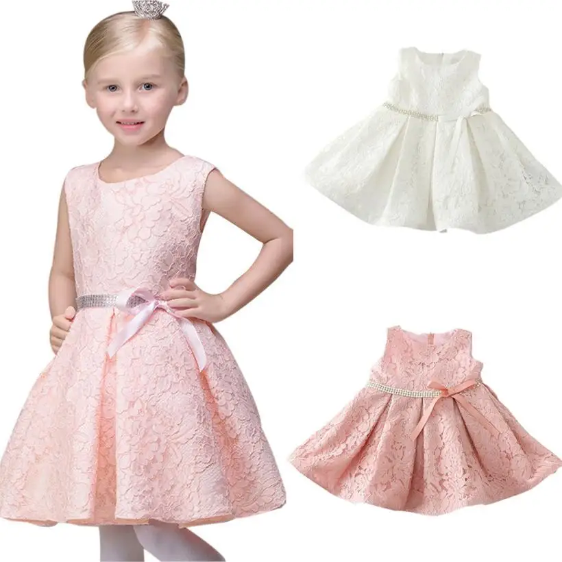 Розовые Белые Платья с цветочным узором для девочек на свадьбу день рождения