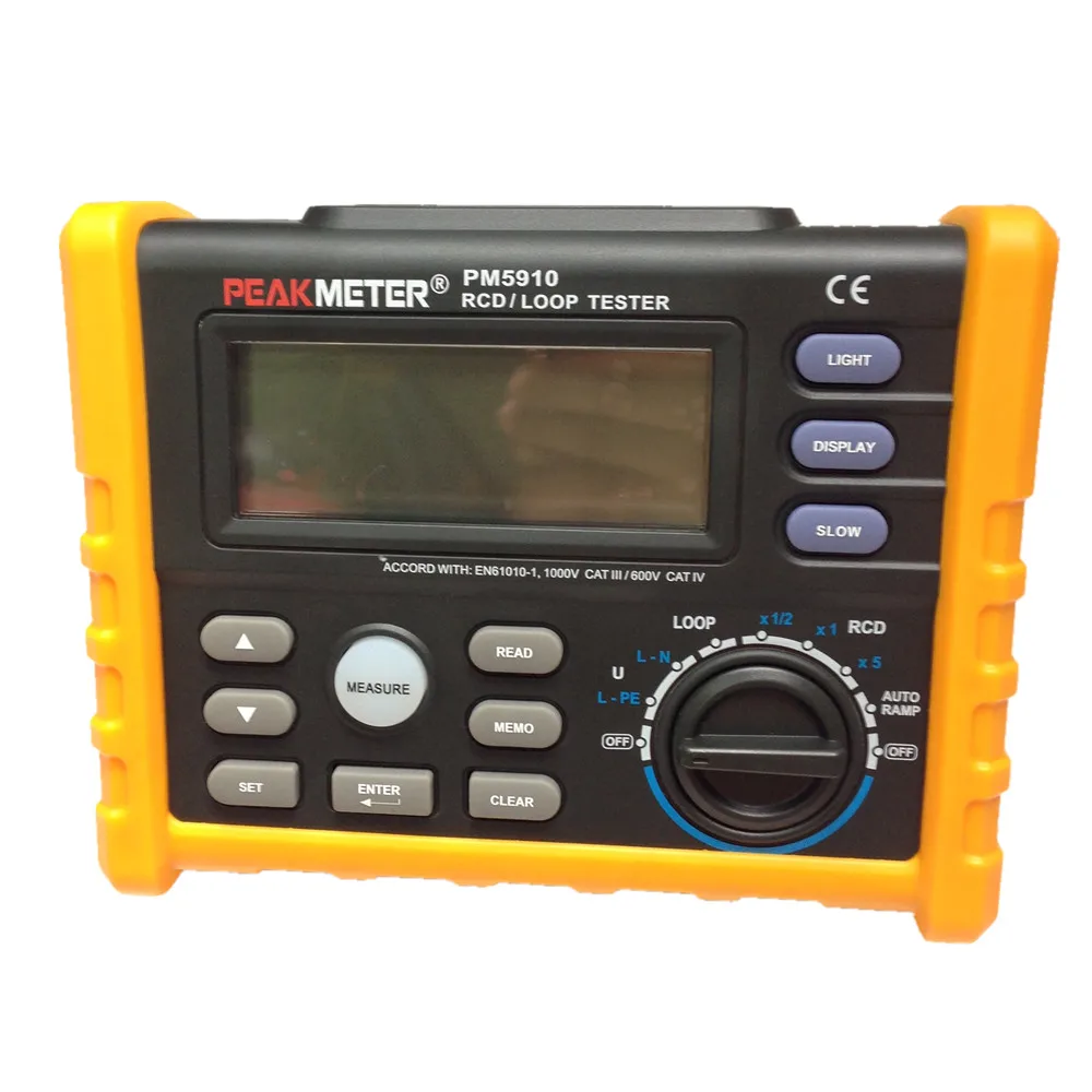 PROTMEX цифровой RCD тестер сопротивления петли метр мультиметр USB интерфейс отключения тока/прибор для определения времени PM5910