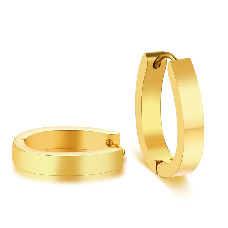 Женские серьги-гвоздики из нержавеющей стали золотого цвета | Украшения и