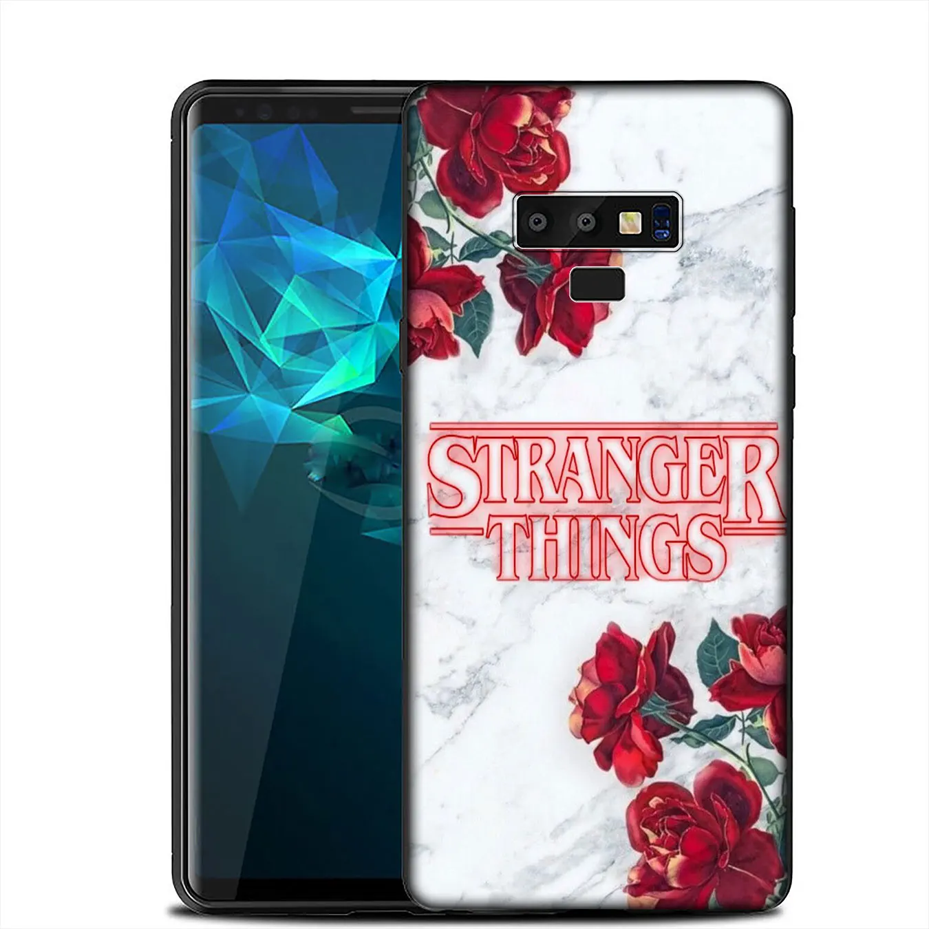 IYICAO Red Rose Power Girl Marble Soft Silicone Case for Samsung Galaxy A6 A9 A8 A7 2018 A3 A5 2016 2017 Note 9 8 10 Plus Lite |