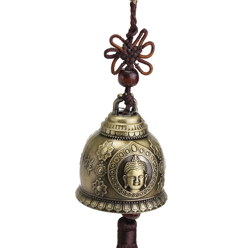 Винтажная статуя Будды с узором фэн шуй колокольчик кисточками для удачи удача