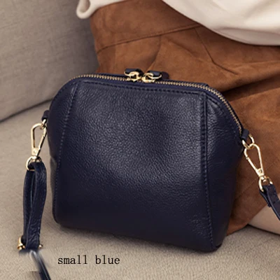 small blue Сумки через плечо из натуральной кожи для женщин, роскошные сумки-мессенджеры, модные женские сумки для покупок, сумки через плечо, женские сумочки для вечеринок - Цвет: small blue