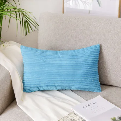 Drop Ship Corduroy Flocking Velvet Cushion Cover Pink Grey Blue Coffee Soft Home Decorative Pillow Cover 30x50cm/40x60cm Lumble - Цвет: N