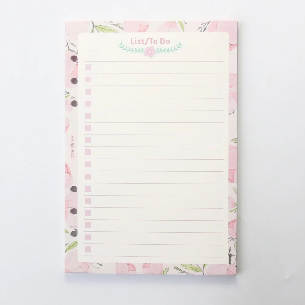 to do list Новинка A5A6 Мультфильм Креативный цветок ядро 6 отверстий тетрадь ядро: ежедневник еженедельник, пустой, сетка, список - Цвет: to do list