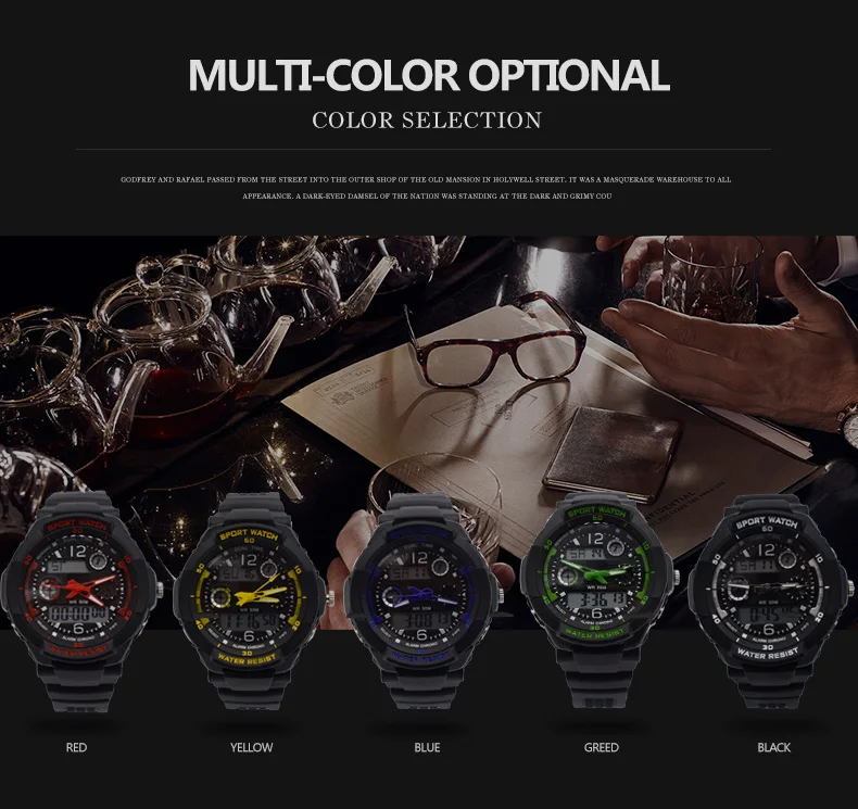 Xfcs водонепроницаемые наручные электронные автоматические часы для детей digitais