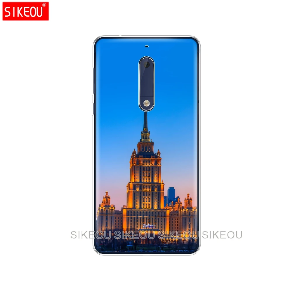 Силиконовый чехол для телефона Nokia 5 3 6 7 PLUS 8 9/Nokia 1 2 2018 русская ночь в Москву |