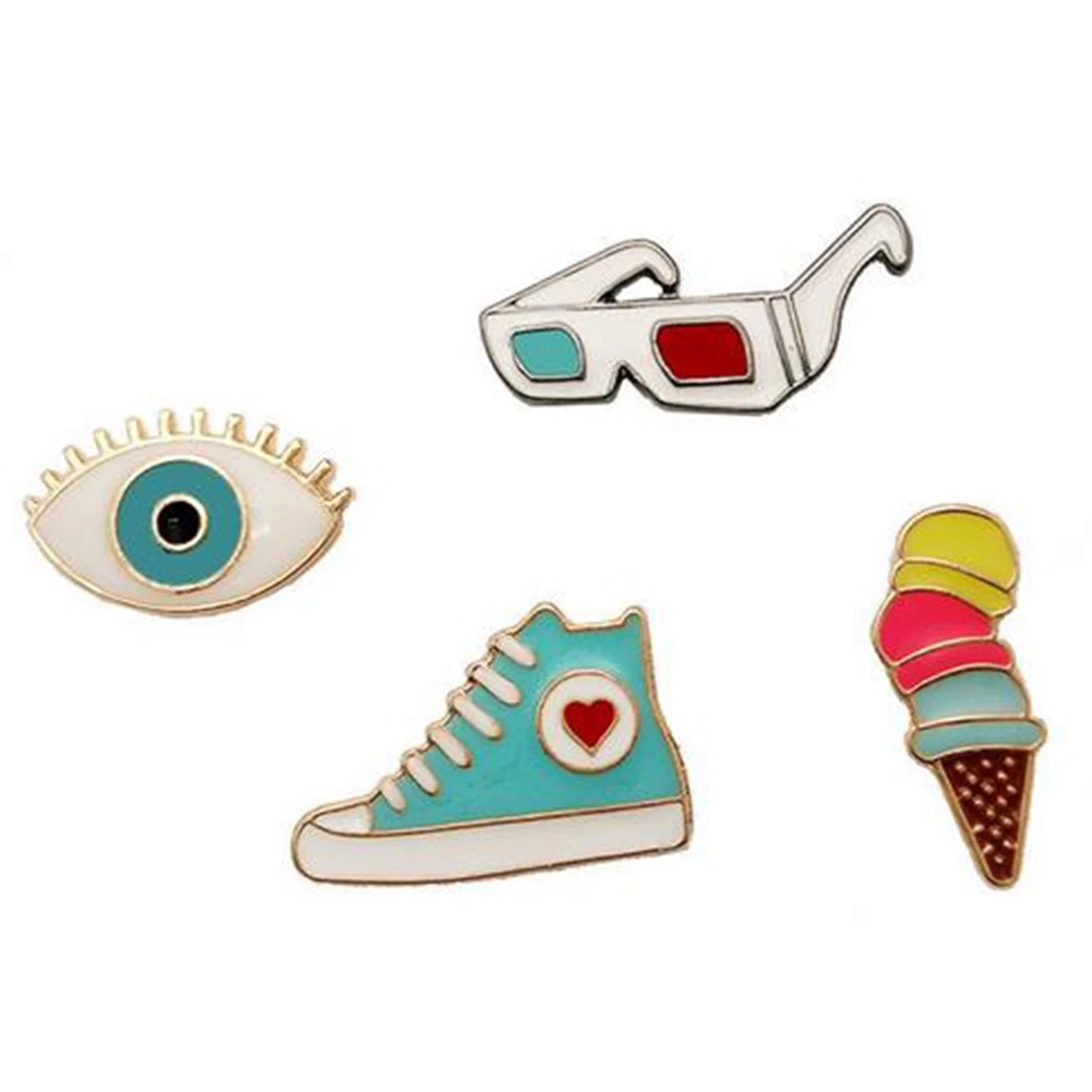 1 шт. новые милые эмалированные шпильки для рубашки глаз солнцезащитных очков