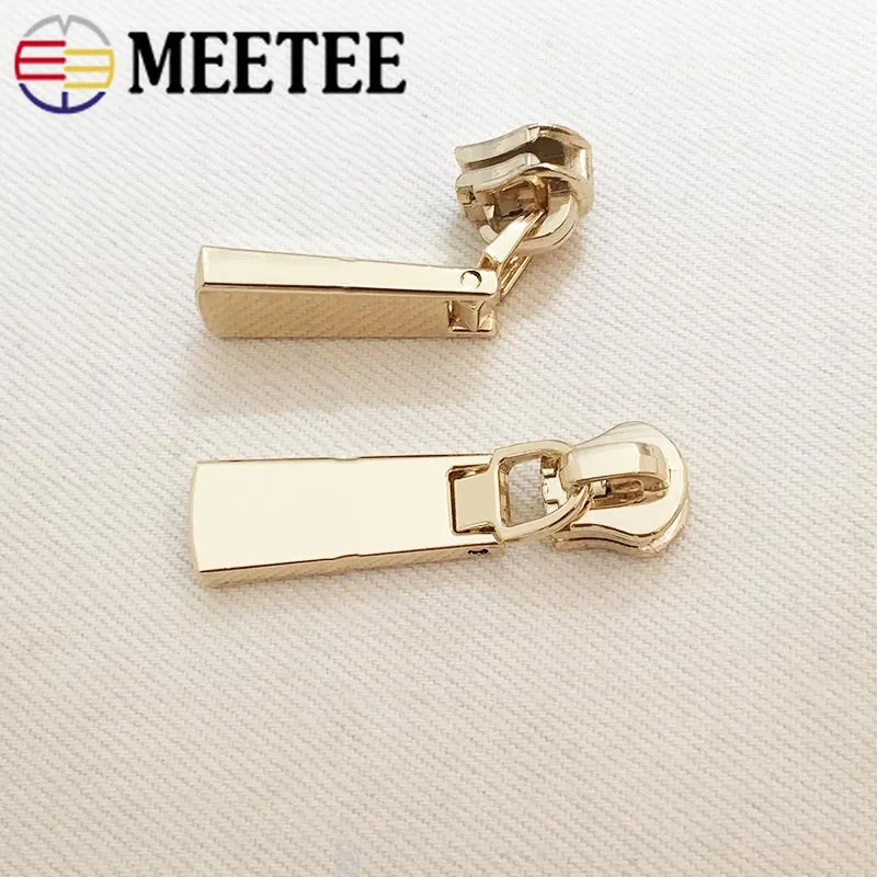 

10Pcs 5# Spring Lock Zipper Sliders for Metal Zipper Detachable Zipper Puller Zipper Head Zip Repair Kit DIY Garment Accessories