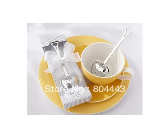 

wedding party favor for guests 45pcs/lot "Tea Time" Heart Tea Infuser in Elegant White Gift Box