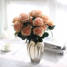 Искусственные шелковые цветы цвета шампанского букет невесты на