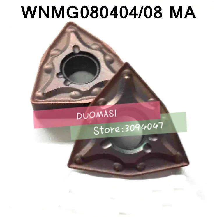 

Карбидные вставки для ЧПУ WNMG080404-MA/WNMG080408-MA, 10 шт., токарный инструмент, для нержавеющей стали и стали для MWLNR/WWLNR
