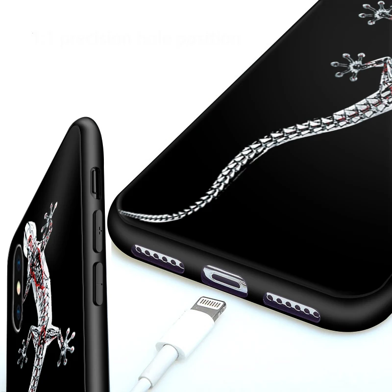Animals Snake Rose Case For iPhone 7 Gekko Dove Soft Silicon Phone for X 5 S 5S SE XR XS Max 6 8 Plus Cover | Мобильные телефоны и