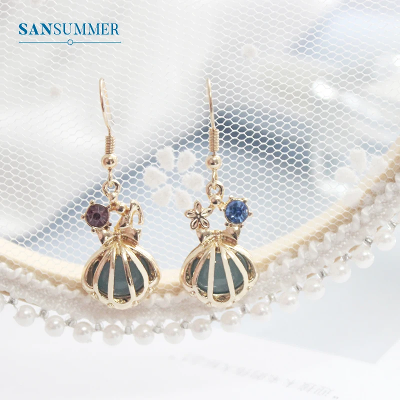 Женский комплект украшений SANSUMMER Комплект из ожерелья и сережек с золотым