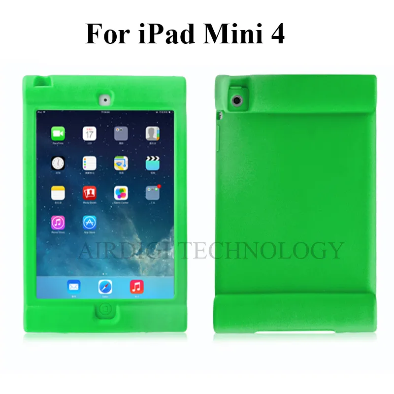 no Kickstand Для Apple Ipad Mini 4 7," защитный противоударный мягкий силиконовый чехол с держателем для рук для дома, детей, школьников, геймеров - Цвет: no Kickstand