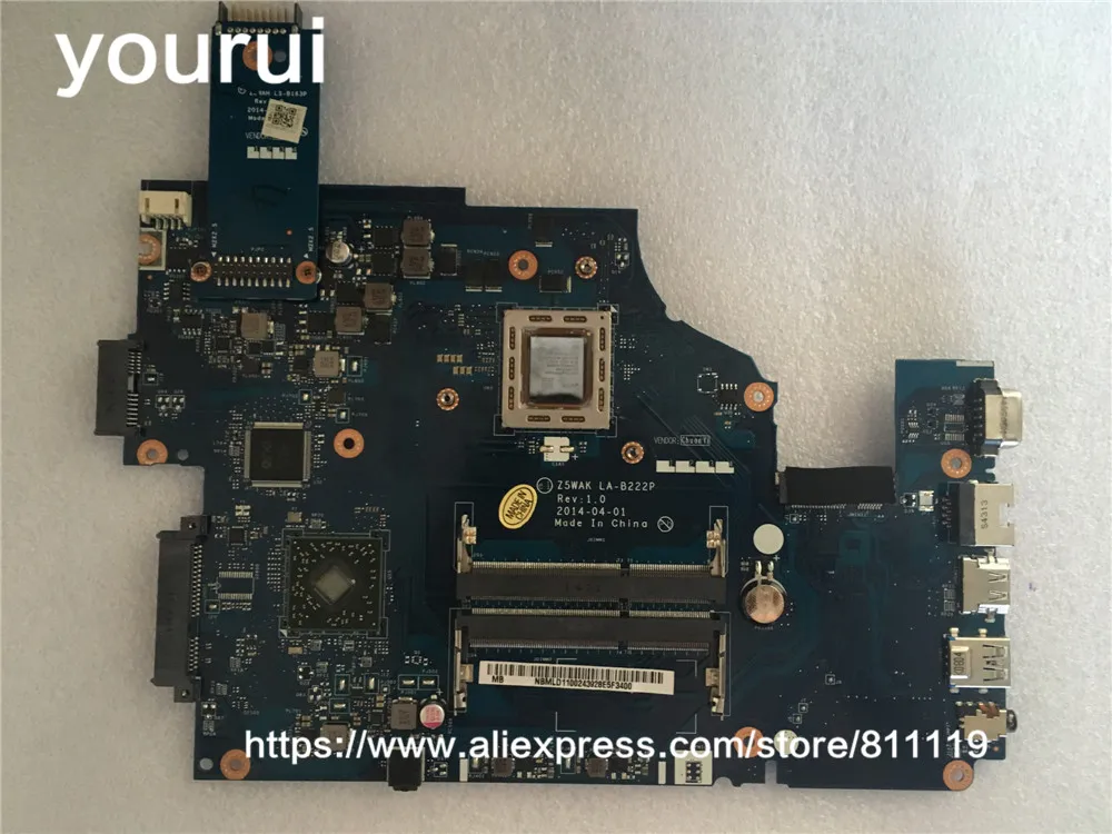 

For Motherboard NBMLD11002 NB.MLD11.002 LA-B222P Laptop For Acer E5-551 A10-7300 Main board full test