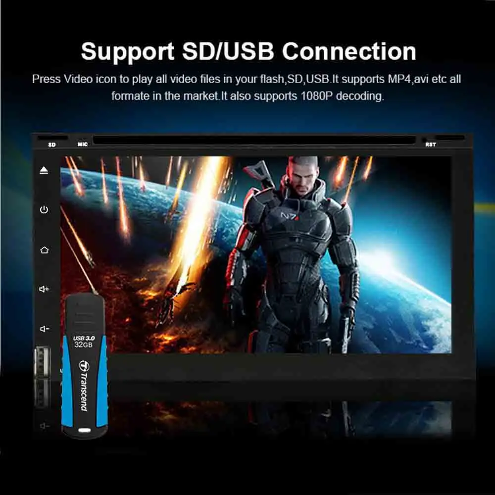 NEW Universal Car dvd stereo 2Din Android GPS+wifi+bluetooth+FM+AM+RDS radio+Octa Core+1G+16G+Mirror Link+SWC+Touch screen+ddr3 |