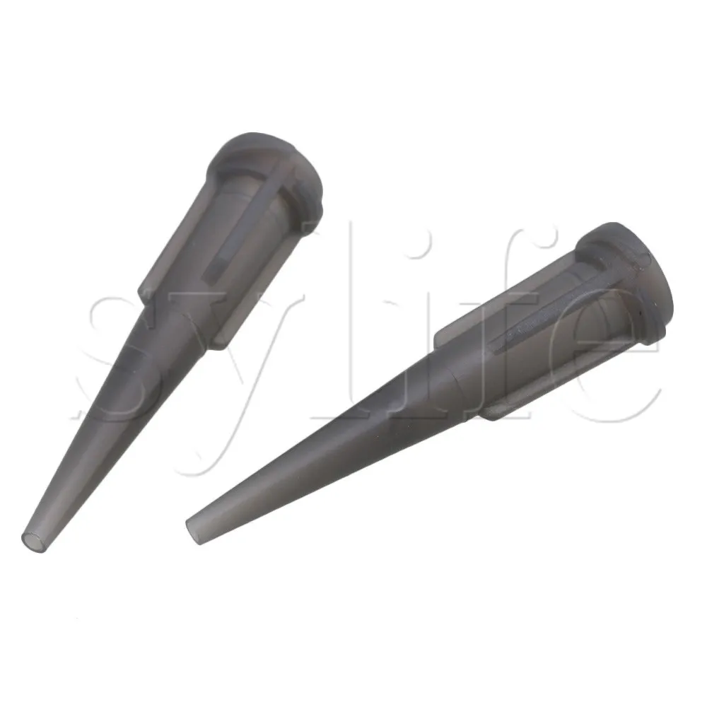 

100x Grey TT Glue Liquid Dispensing Blunt Needle Plastic Spiral Connector 16Ga