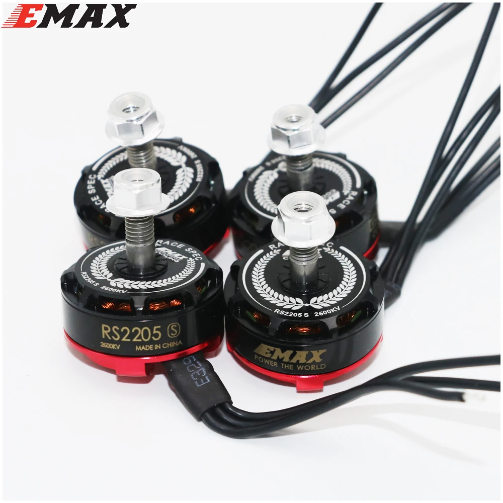 Фото Компл. 4/лот EMAX RS2205S 2300KV 2600KV RaceSpec бесщеточный двигатель с пулей 30A blheli _ s D-SHOT комбо мощности для радиоуправляемого квадрокоптера №2