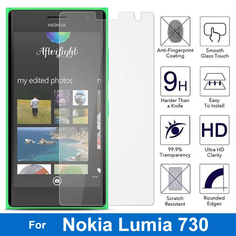 Твердость 9H закаленное стекло с нано покрытием защитная пленка для Microsoft Nokia Lumia 735