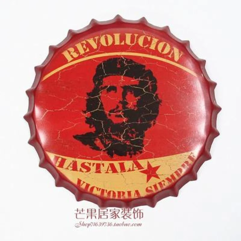 Большая жестяная табличка с логотипом REVOLUCION винтажная металлическая настенная