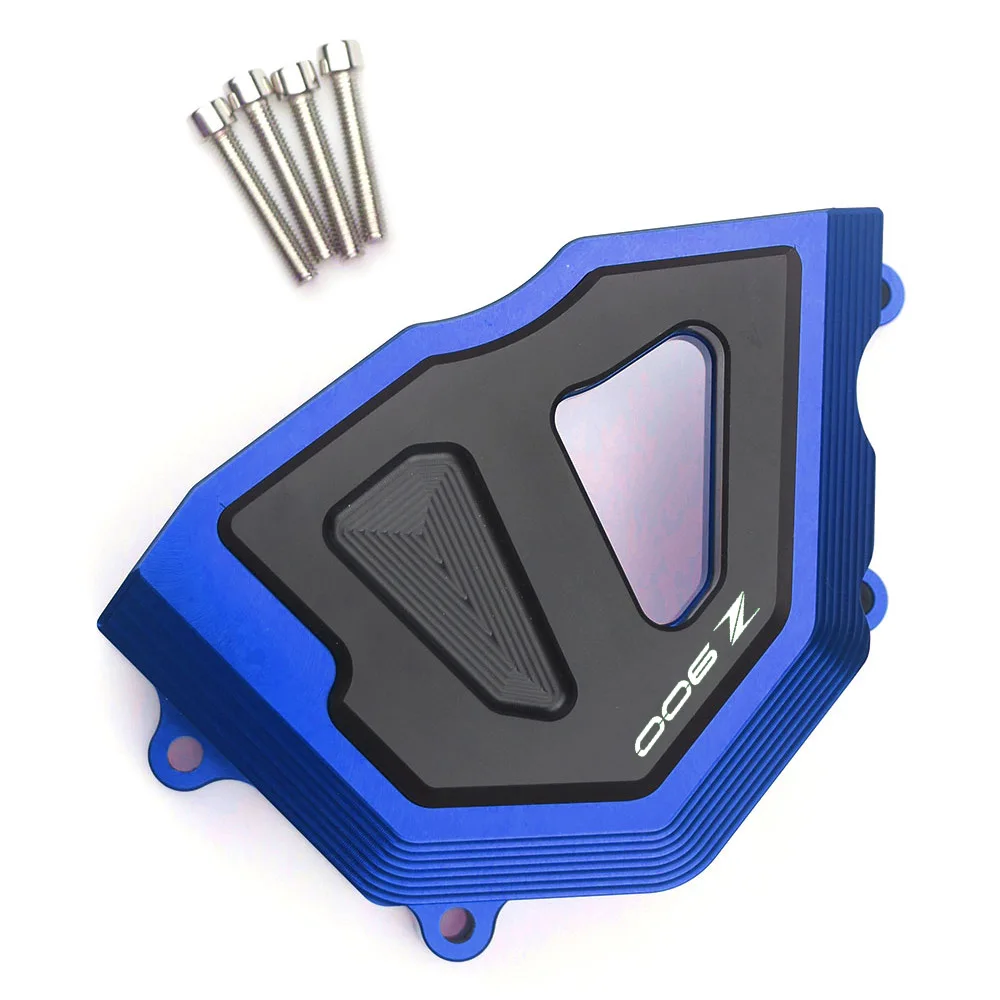 Blue CNC алюминий мотоциклетные спереди покрытие цепного колеса цепи гвардии Крушение протектор слайдер зеленый красные, синие черный для Kawasaki Z900 - Цвет: Blue