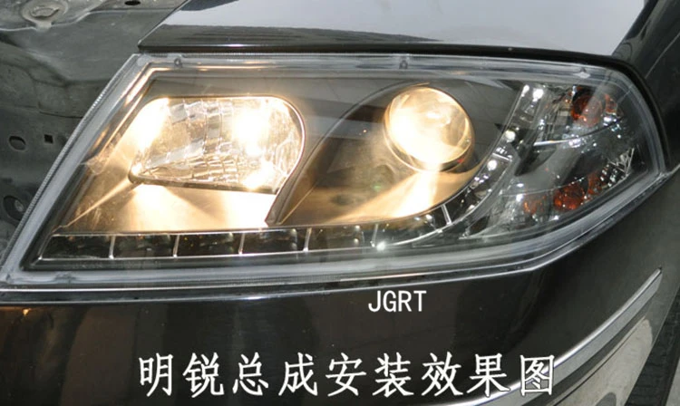 Автомобильный Стайлинг фар в сборе 2006-2009 для Skoda Octavia douleu Angel Eye светодиодный DRL Объектив двойной луч H7 hid комплект с 2 шт