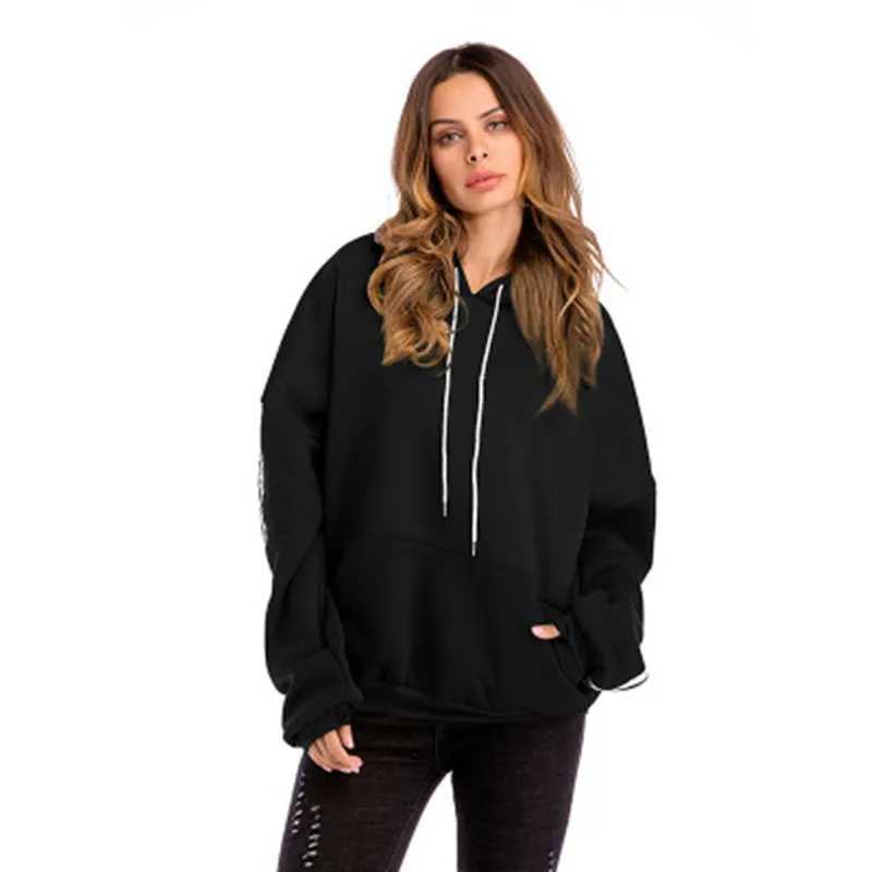 

Autumn Winter Casual Women Hoodies Loose Batwing Sleeve Fmeale Sweatshirt Pullover