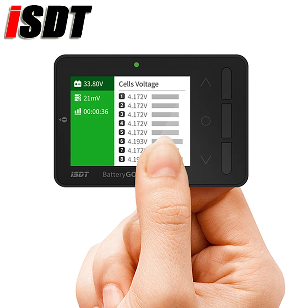1pcs ISDT BattGo BG-8S LCD Display Smart Battery Capacity Checker Balancer Receiver Signal Tester For LiHv LiPo LiFe NiMH NiCd | Игрушки и