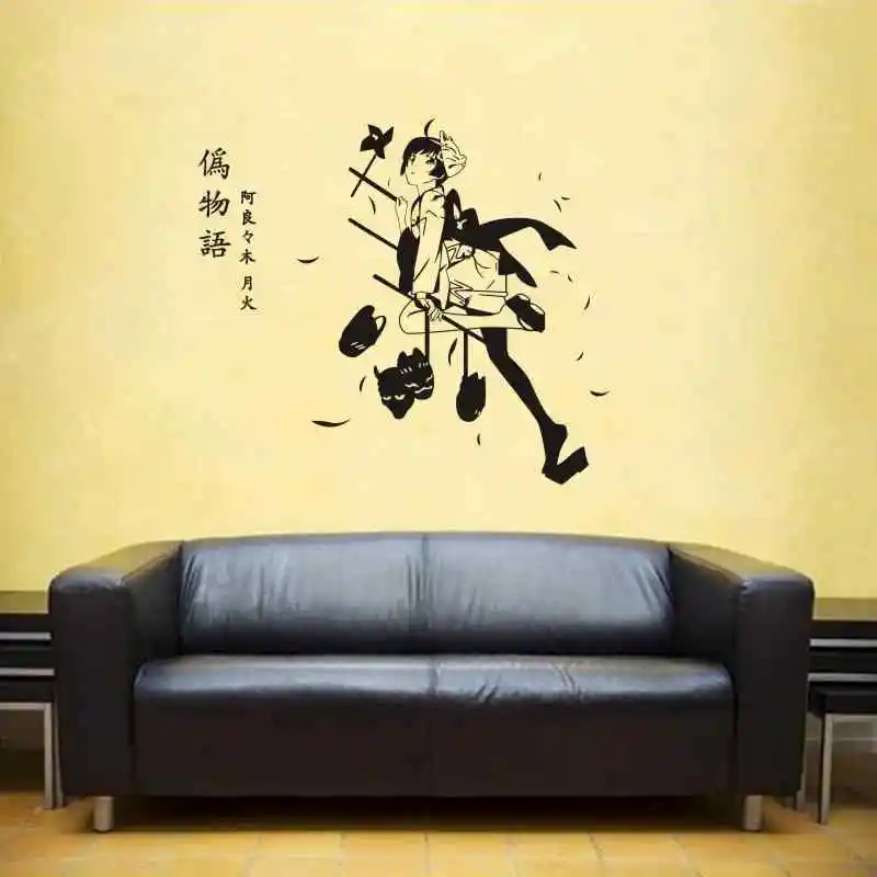 Monogatari серии настенные наклейки виниловые на стены домашний декор декоративные