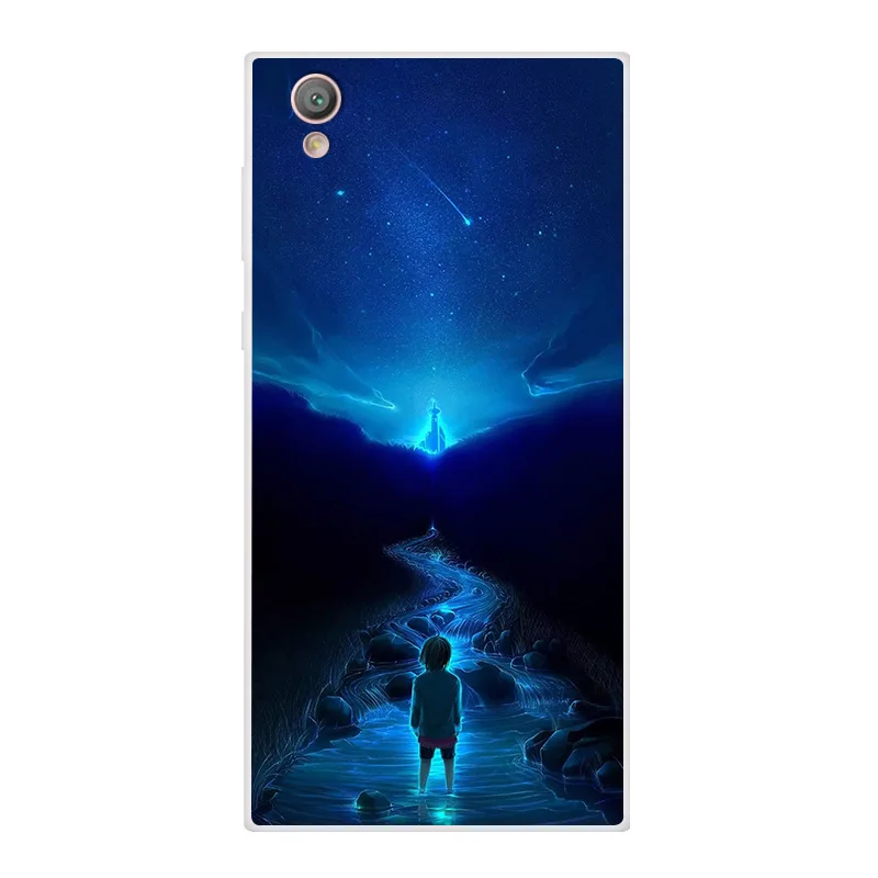 Чехол для телефона Sony Xperia L1 мягкий чехол-накладка с рисунком звездного неба Луны