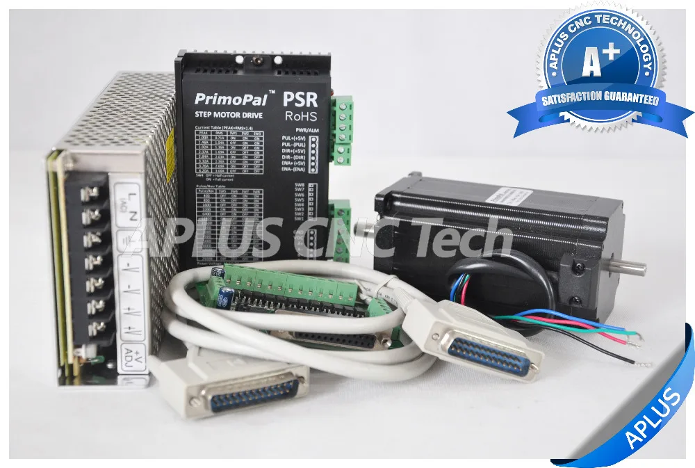 1 осевой двухвальный шаговый двигатель NEMA 23 396oz in и драйвер PSR5042 48 В комплект