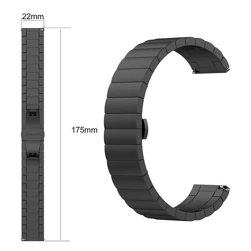 ECSEM ремешок для часов из нержавеющей стали для huawei Watch GT 46 мм/Honor Magic Sport Smartwatch сменный металлический браслет quick fit